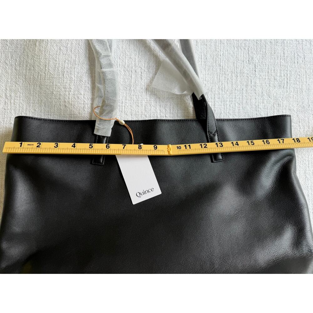 Quince NEW Classic Italian Leather Tote, Black - Picture 9 of 11